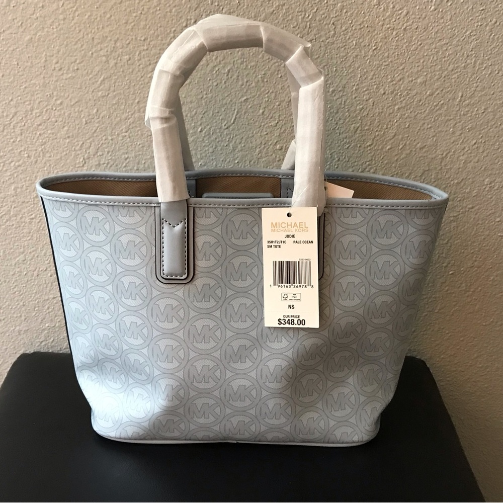 MICHAEL MICHAEL KORS JODIE PALE OCEAN TOTE NWT